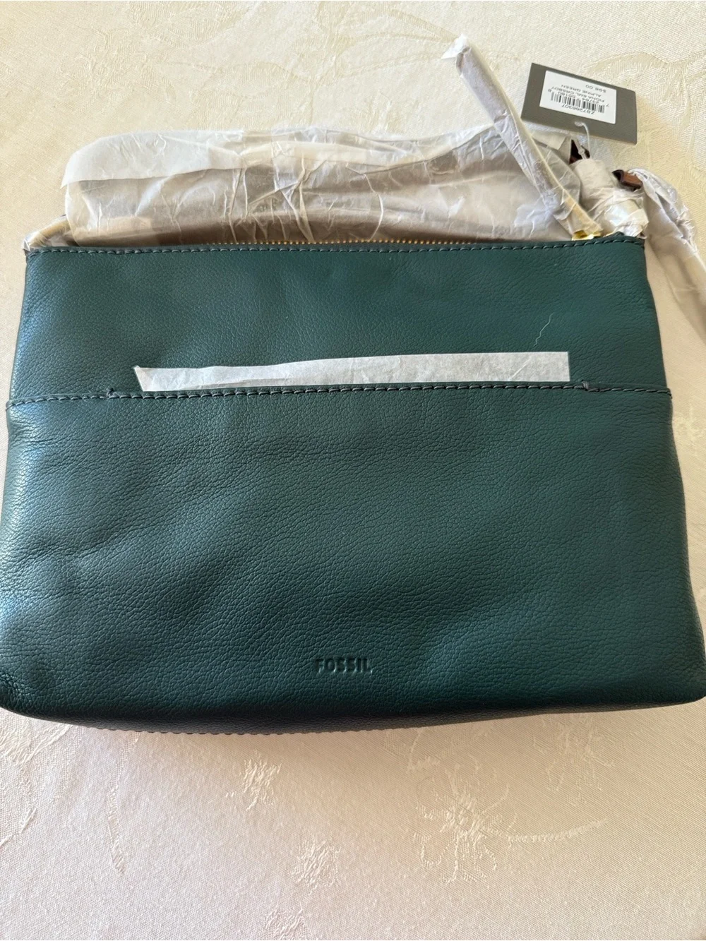 Fossil Fiona Small Leather Crossbody Bag “Alpine Green”